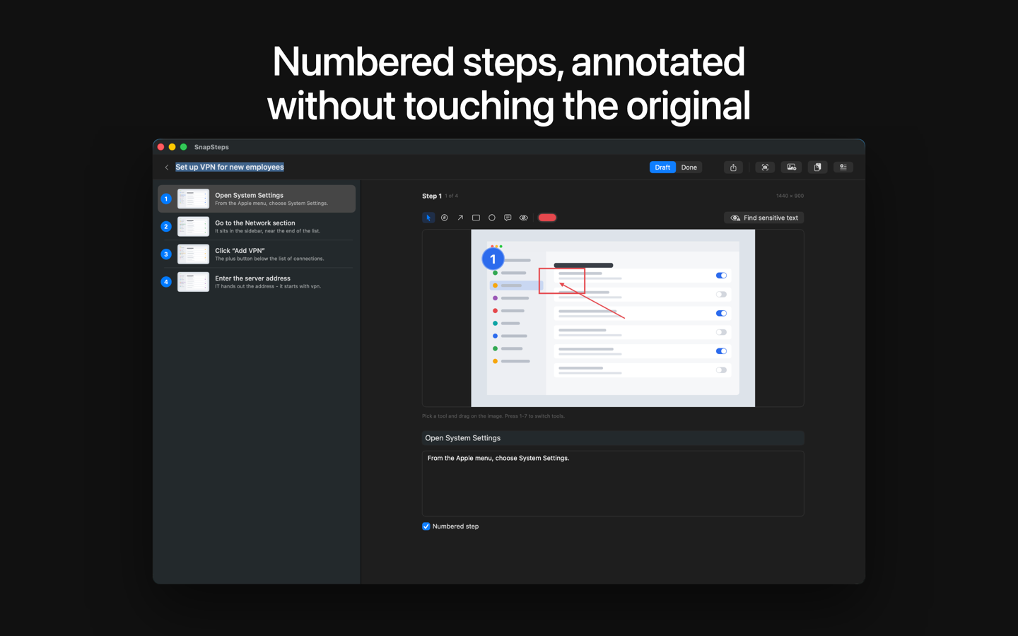SnapSteps screenshot